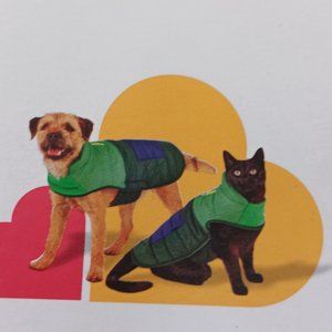 BOOTS&BARKLEY COLOR BLOCK FLEECE LINED DOG PUFFER VEST JACKET SIZE SMALL